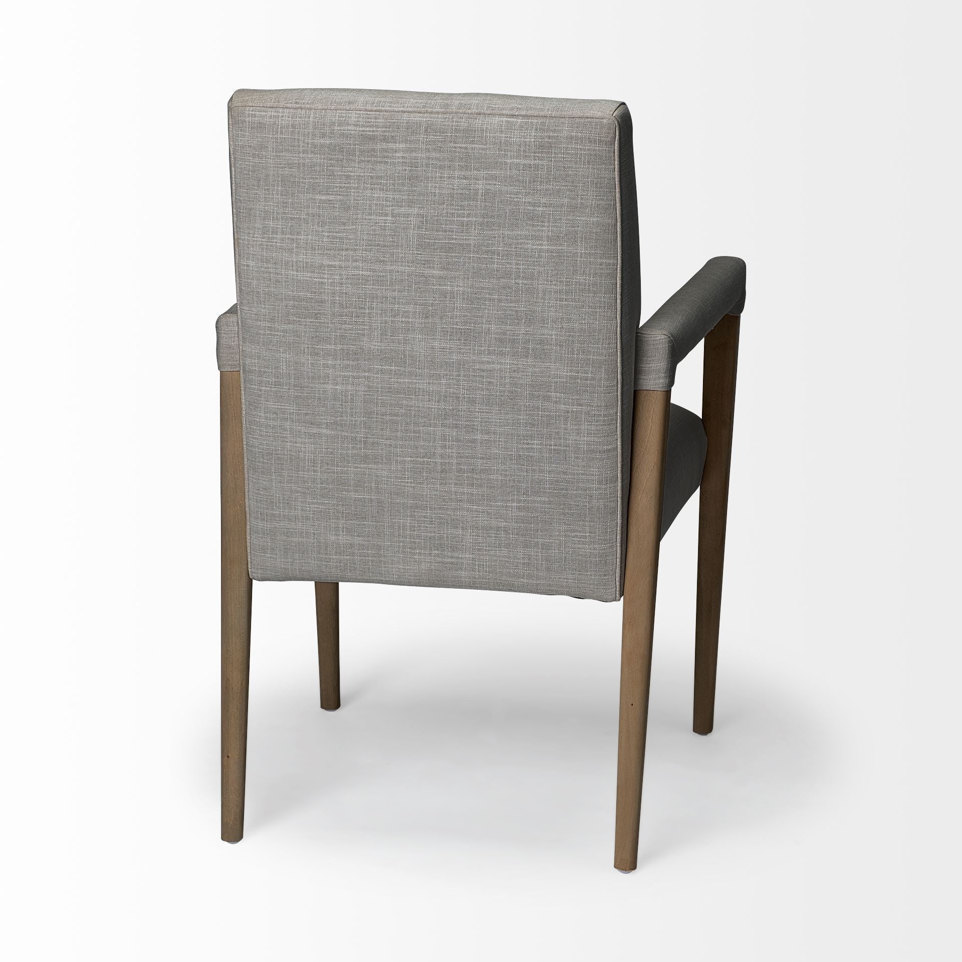 Grey Fabric Wrap With Brown Wooden Frame Dining Chair By Homeroots - Image 7