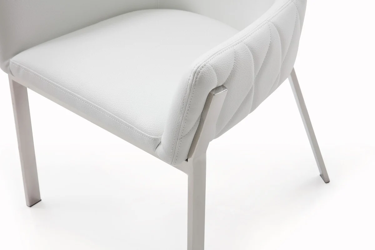 Grey Faux Leather Dining Chair By Homeroots - Image 11