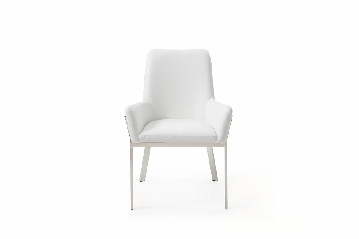 Grey Faux Leather Dining Chair By Homeroots - Image 8