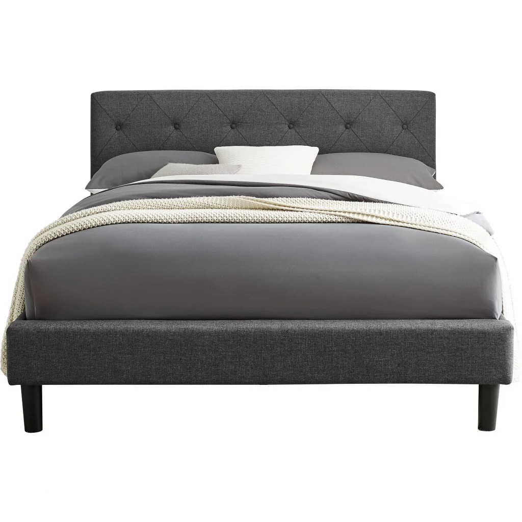 Grey King Platform Bed By Homeroots - Image 3