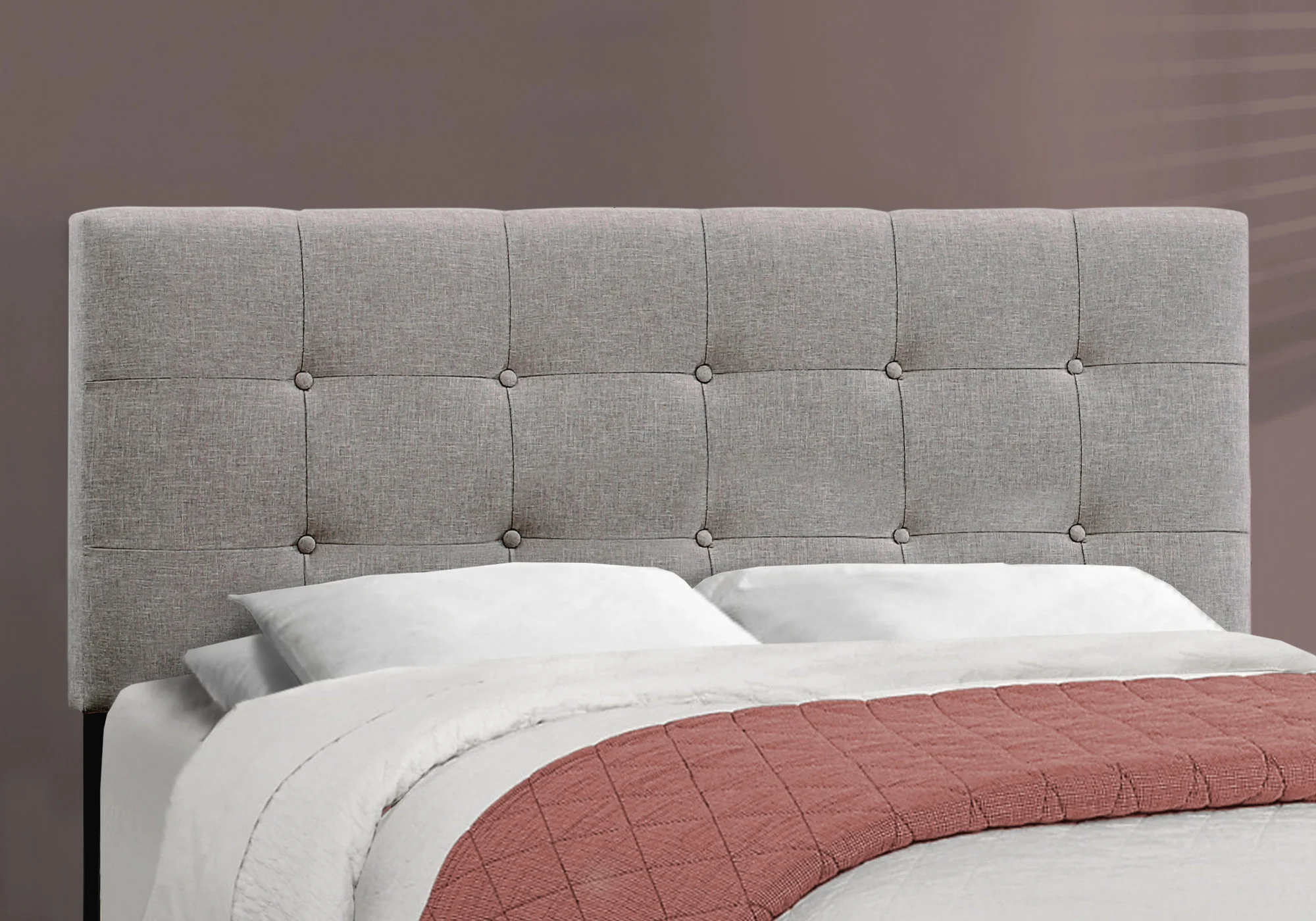 Grey Linen - Queen Size Bed By Homeroots - Image 2