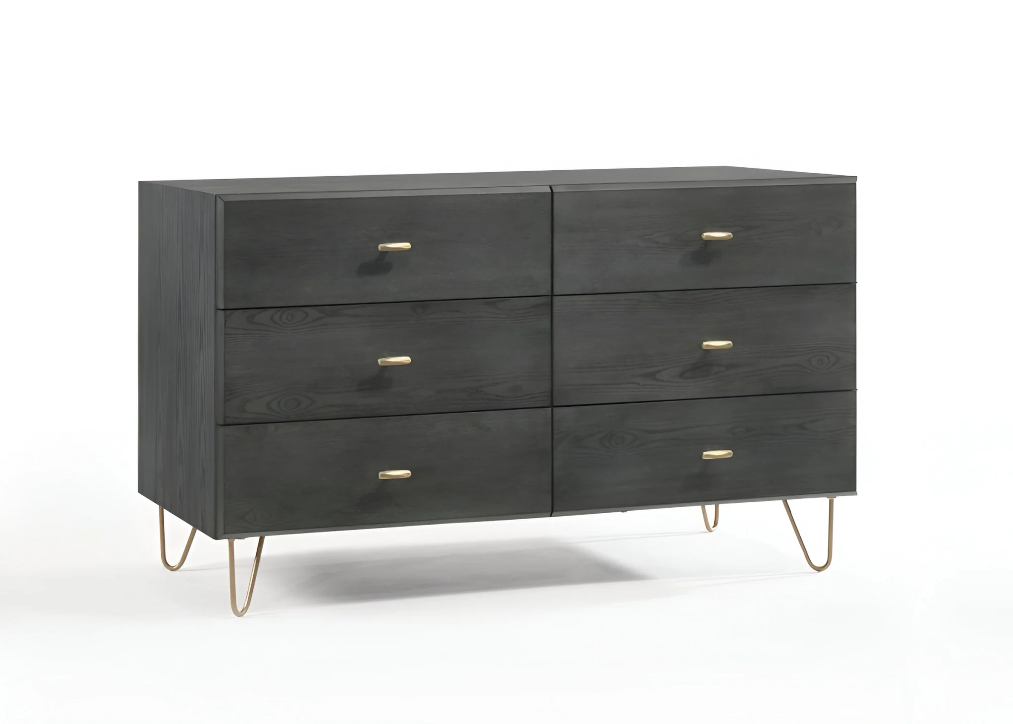 Grey Manufactured Wood Six Drawer Double Dresser By Homeroots - Image 7