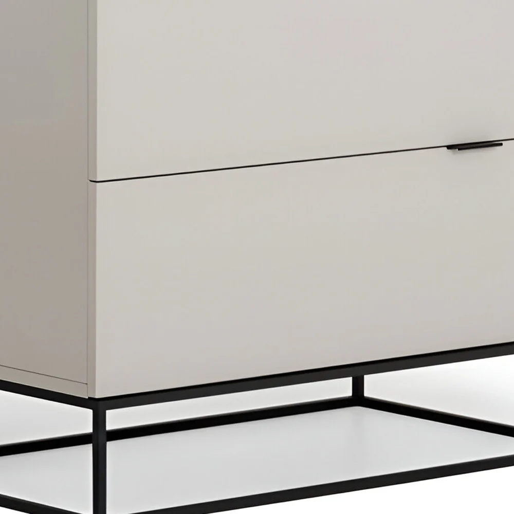 Grey Manufactured Wood Three Drawer Chest By Homeroots - Image 3