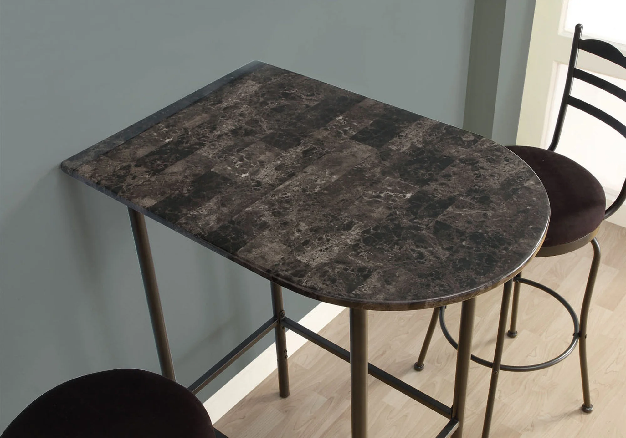Grey Mdf Metal Accent Table By Homeroots - Image 2