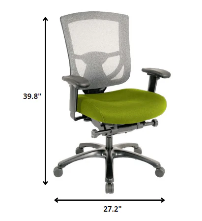 Grey Mesh / Fabric Chair By Homeroots - Image 12