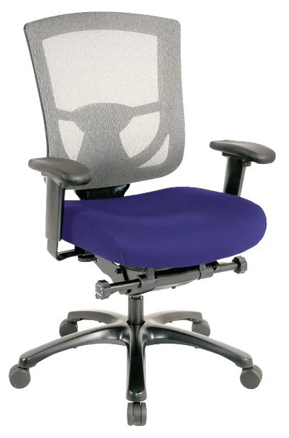 Grey Mesh / Fabric Chair By Homeroots - Image 16