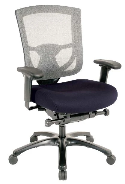 Grey Mesh / Fabric Chair By Homeroots - Image 21
