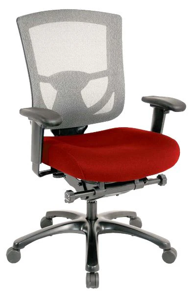 Grey Mesh / Fabric Chair By Homeroots - Image 26