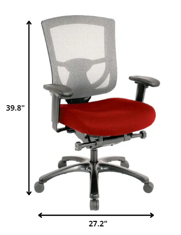 Grey Mesh / Fabric Chair By Homeroots - Image 27