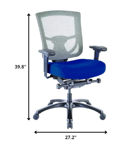 Grey Mesh / Fabric Chair By Homeroots - Image 32