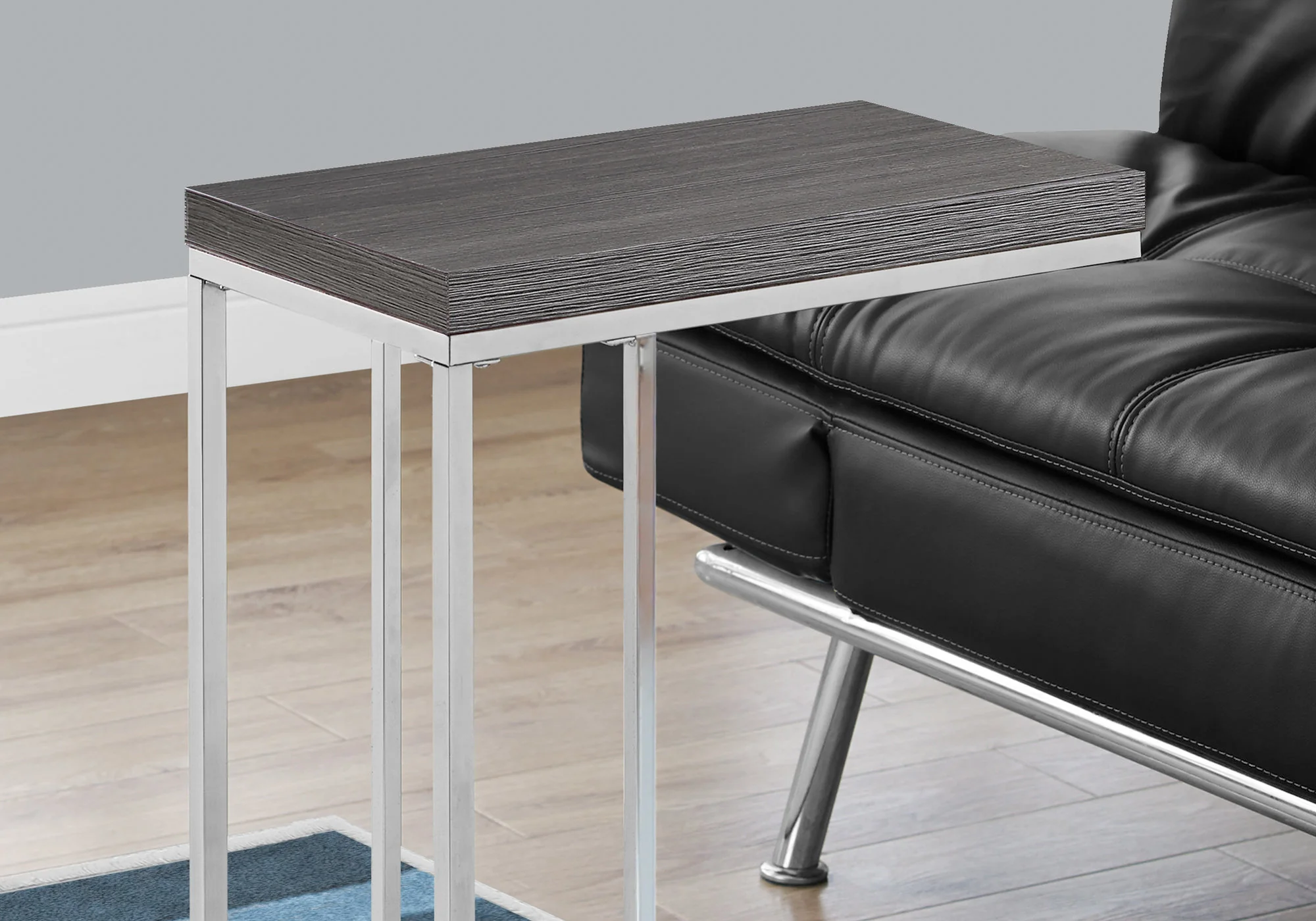 Grey Particle Board Metal Accent Table By Homeroots - 333105 - Image 2
