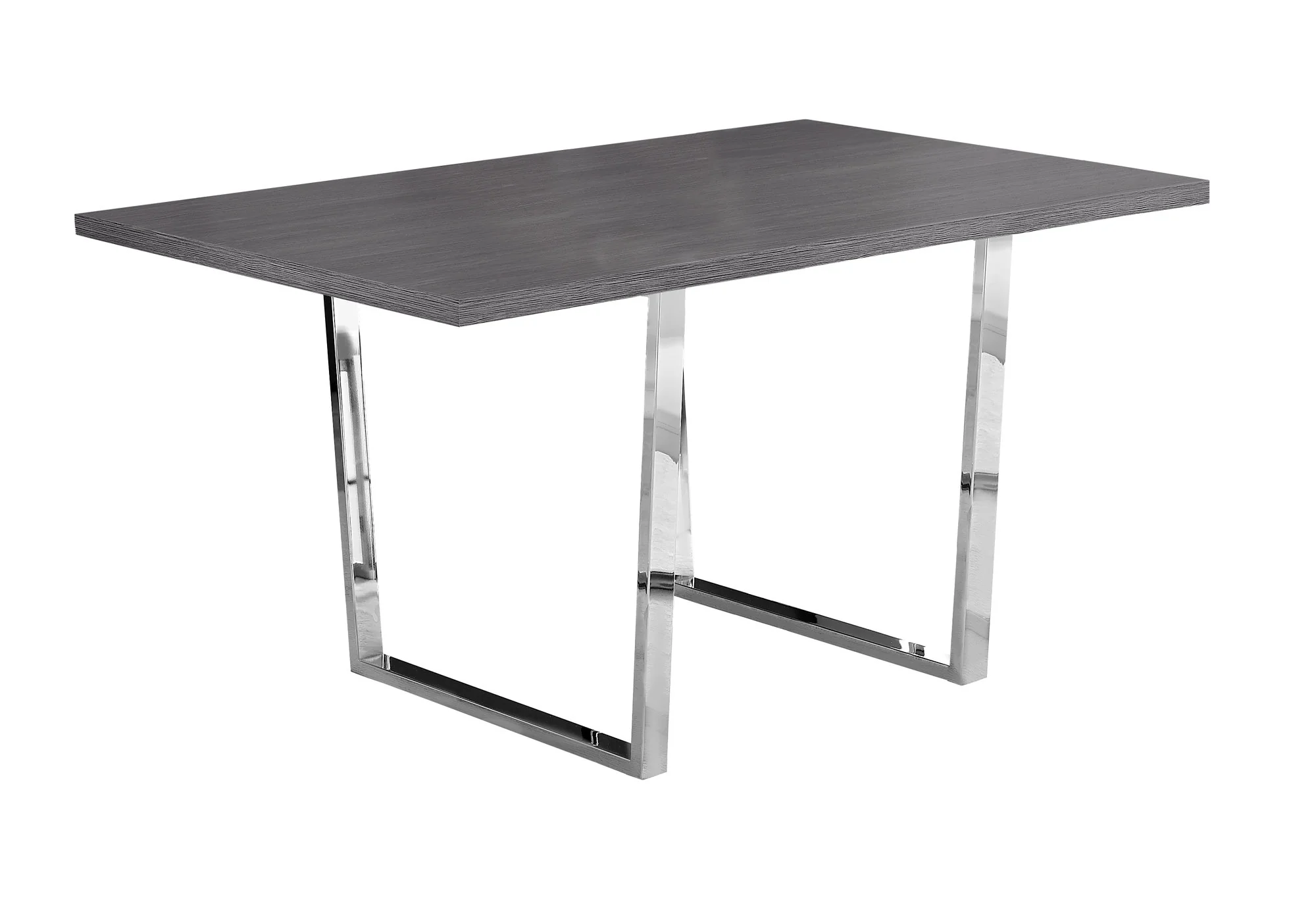 Grey Particle Board Metal Dining Table By Homeroots - Image 2