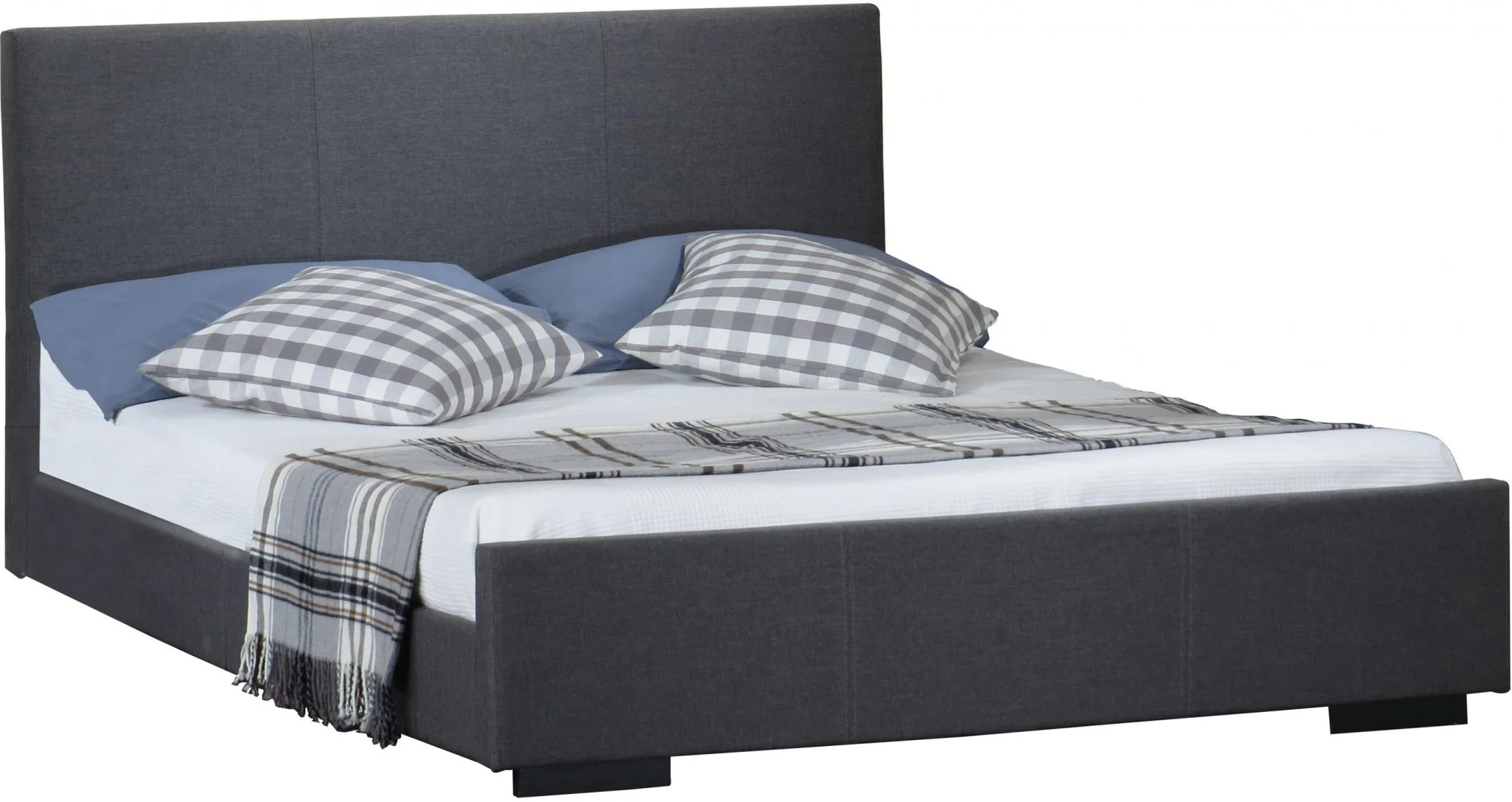 Grey Platform Queen Bed By Homeroots - Image 4