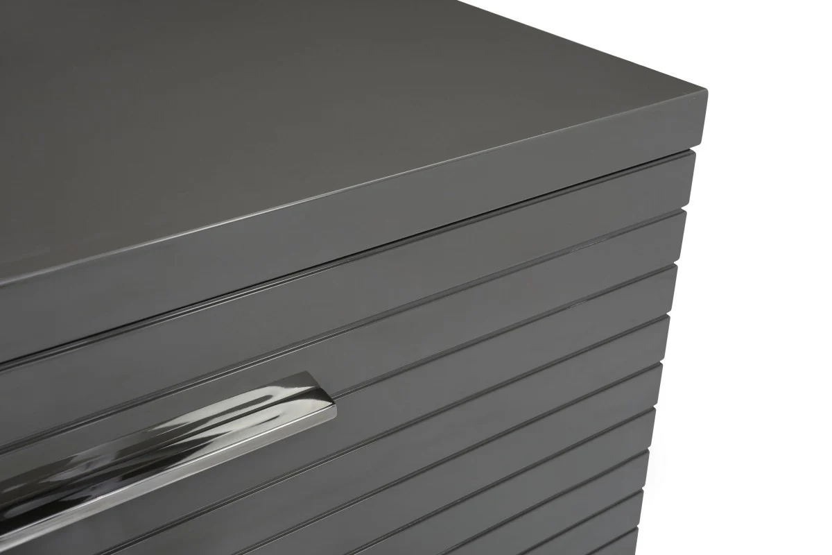 Grey Solid And Manufactured Wood Six Drawer Dresser By Homeroots - Image 4