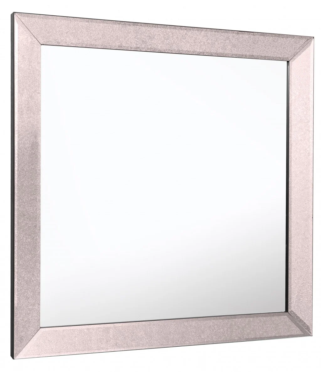 Grey Square Glass Mirror By Homeroots - Image 4