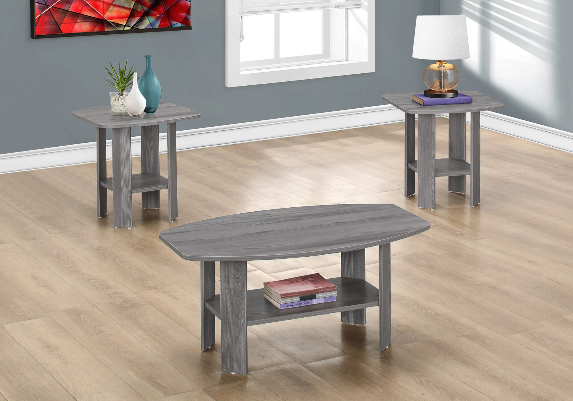 Grey Table Set - 3Pcs Set By Homeroots - Image 6