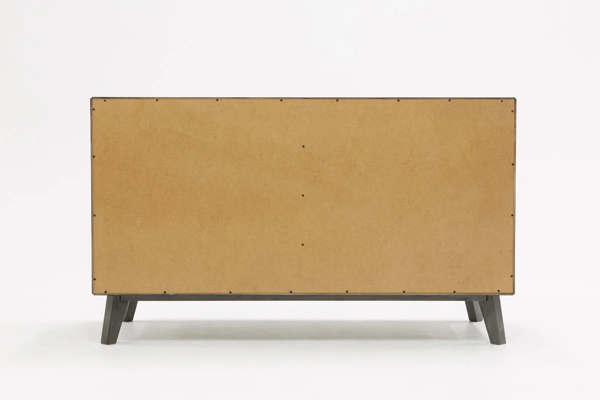 Grey Wash Solid Wood Six Drawer Double Dresser By Homeroots - Image 3