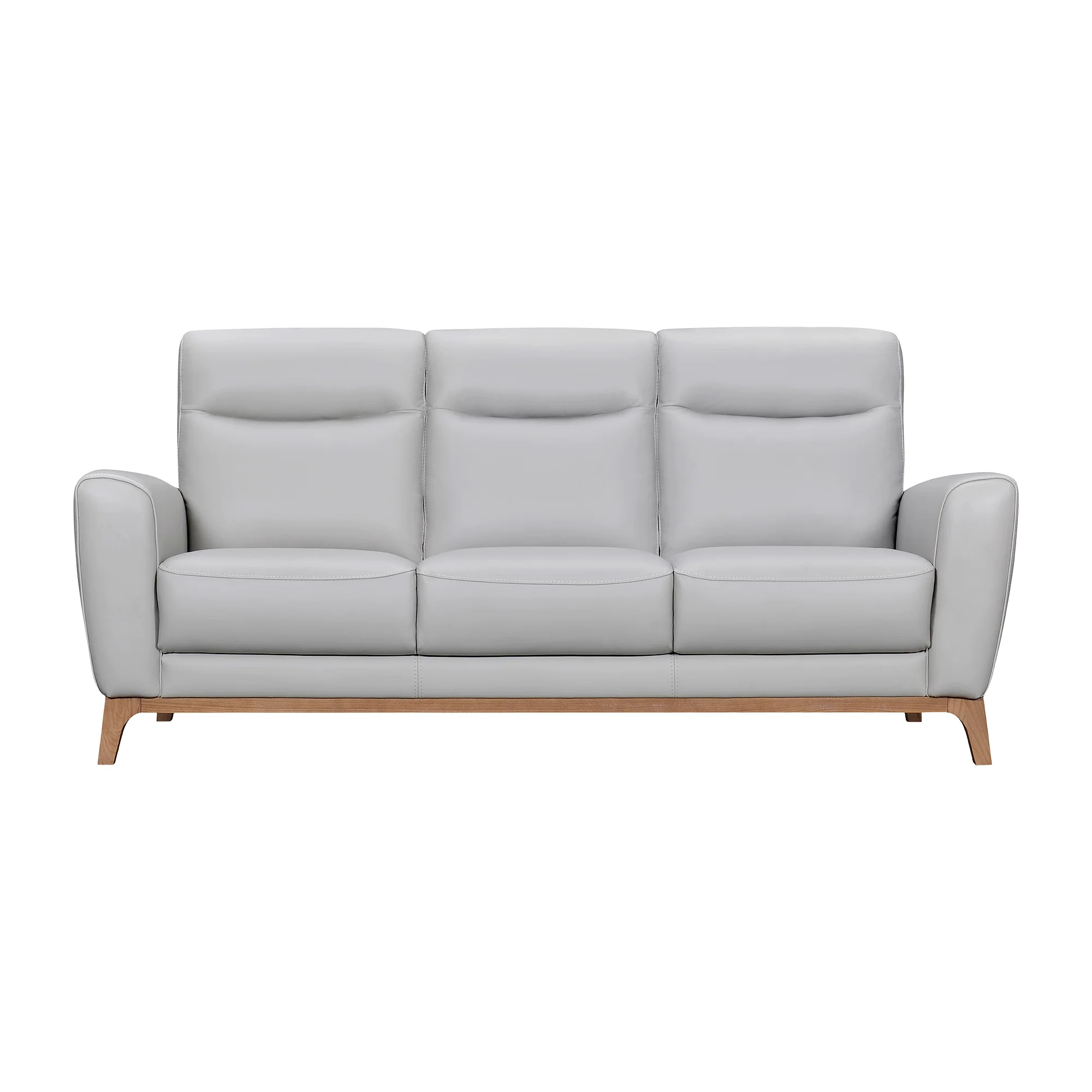 Greyson 83" Dove Gray Leather Sofa By Armen Living - Image 2
