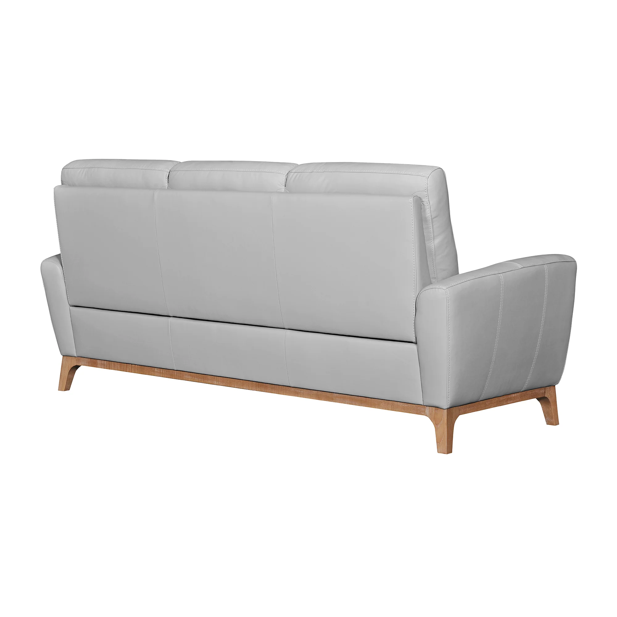 Greyson 83" Dove Gray Leather Sofa By Armen Living - Image 4
