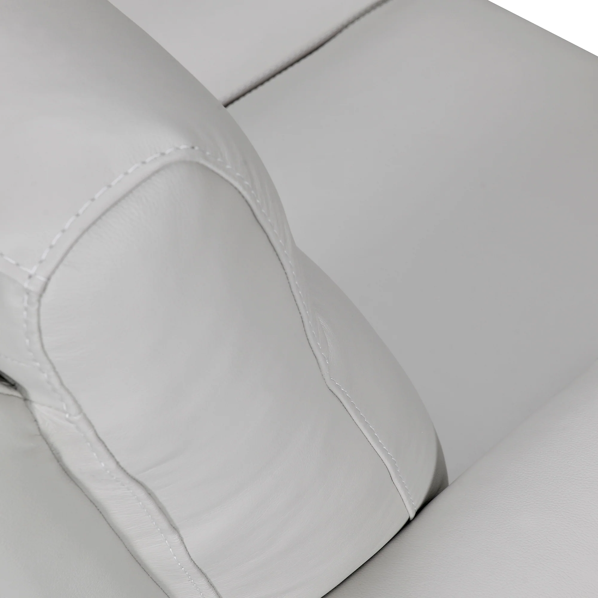 Greyson 83" Dove Gray Leather Sofa By Armen Living - Image 7