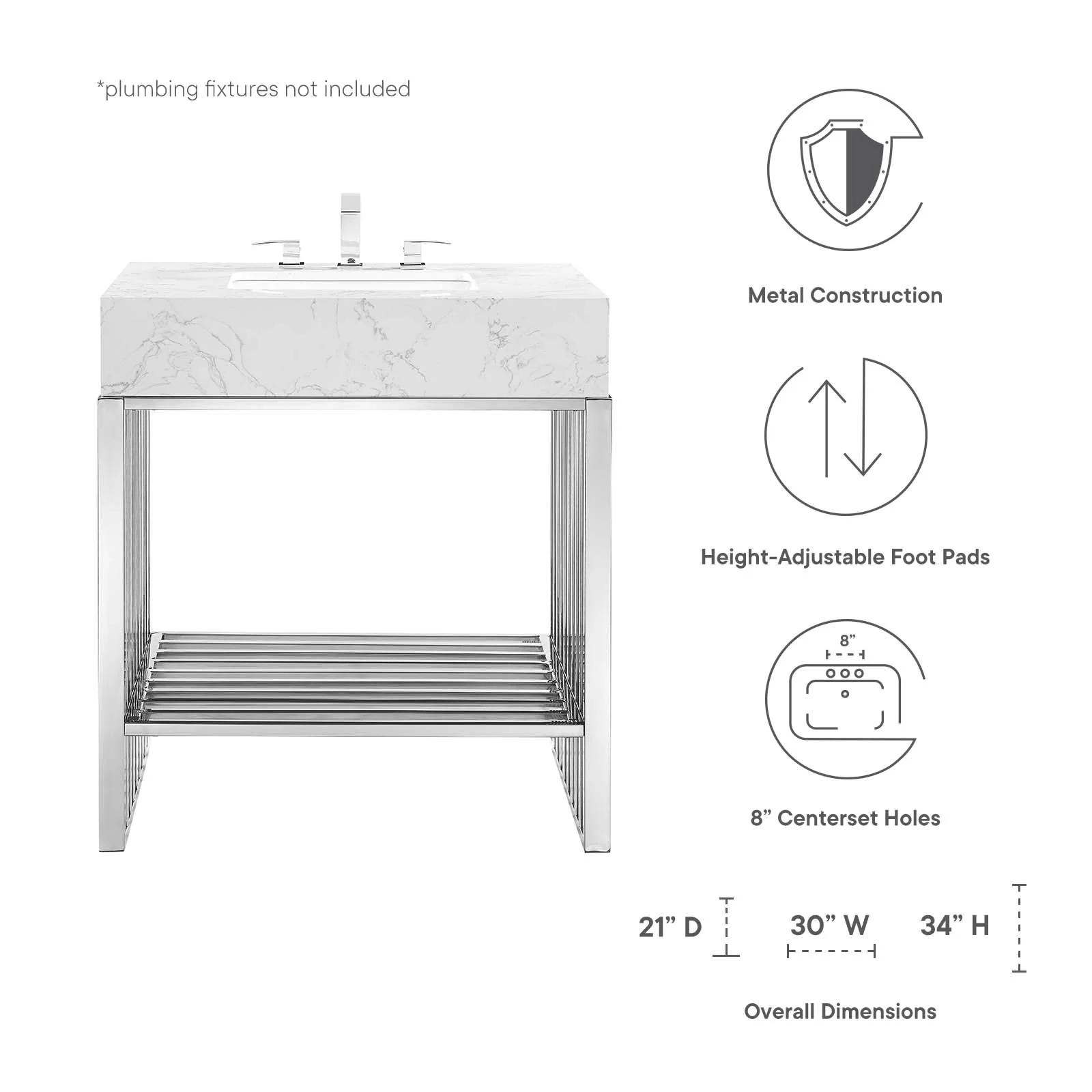 Gridiron 30" Bathroom Vanity By Modway - EEI-6105 - Image 15