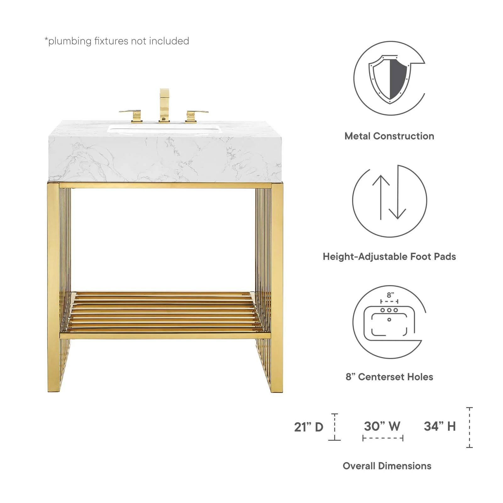 Gridiron 30" Bathroom Vanity By Modway - EEI-6105 - Image 8