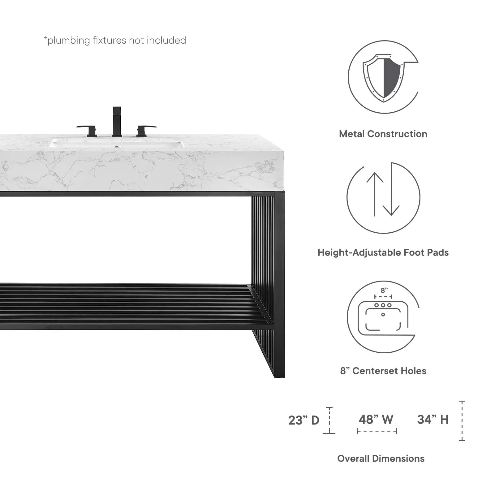 Gridiron 48" Bathroom Vanity By Modway - EEI-6110 - Image 8