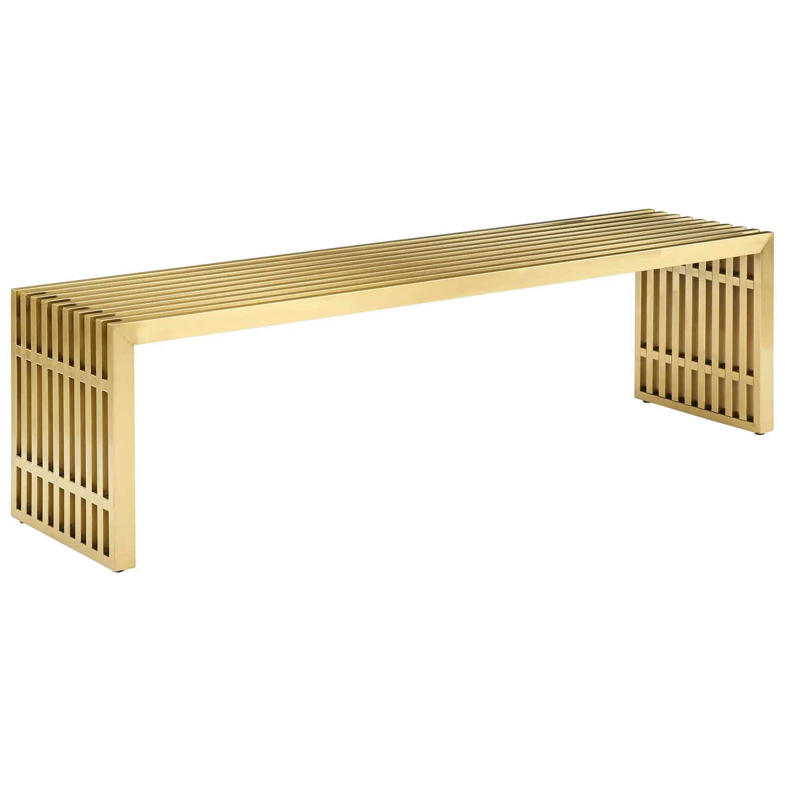 Gridiron Large Stainless Steel Bench By Modway - EEI-3000 - Image 3
