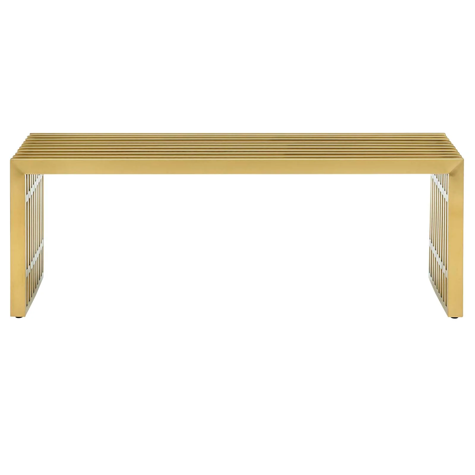 Gridiron Medium Stainless Steel Bench By Modway - EEI-3035 - Image 4