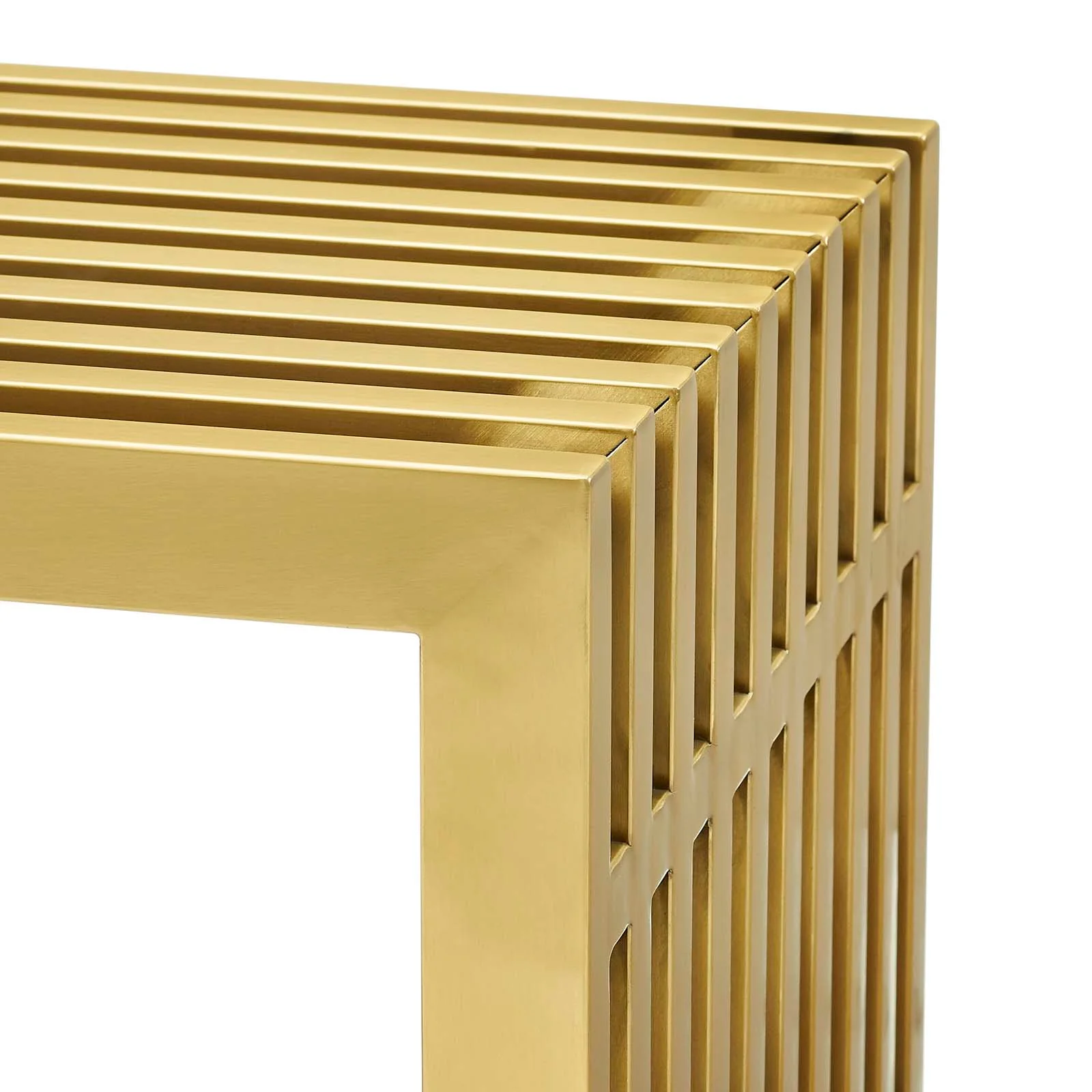 Gridiron Medium Stainless Steel Bench By Modway - EEI-3035 - Image 5