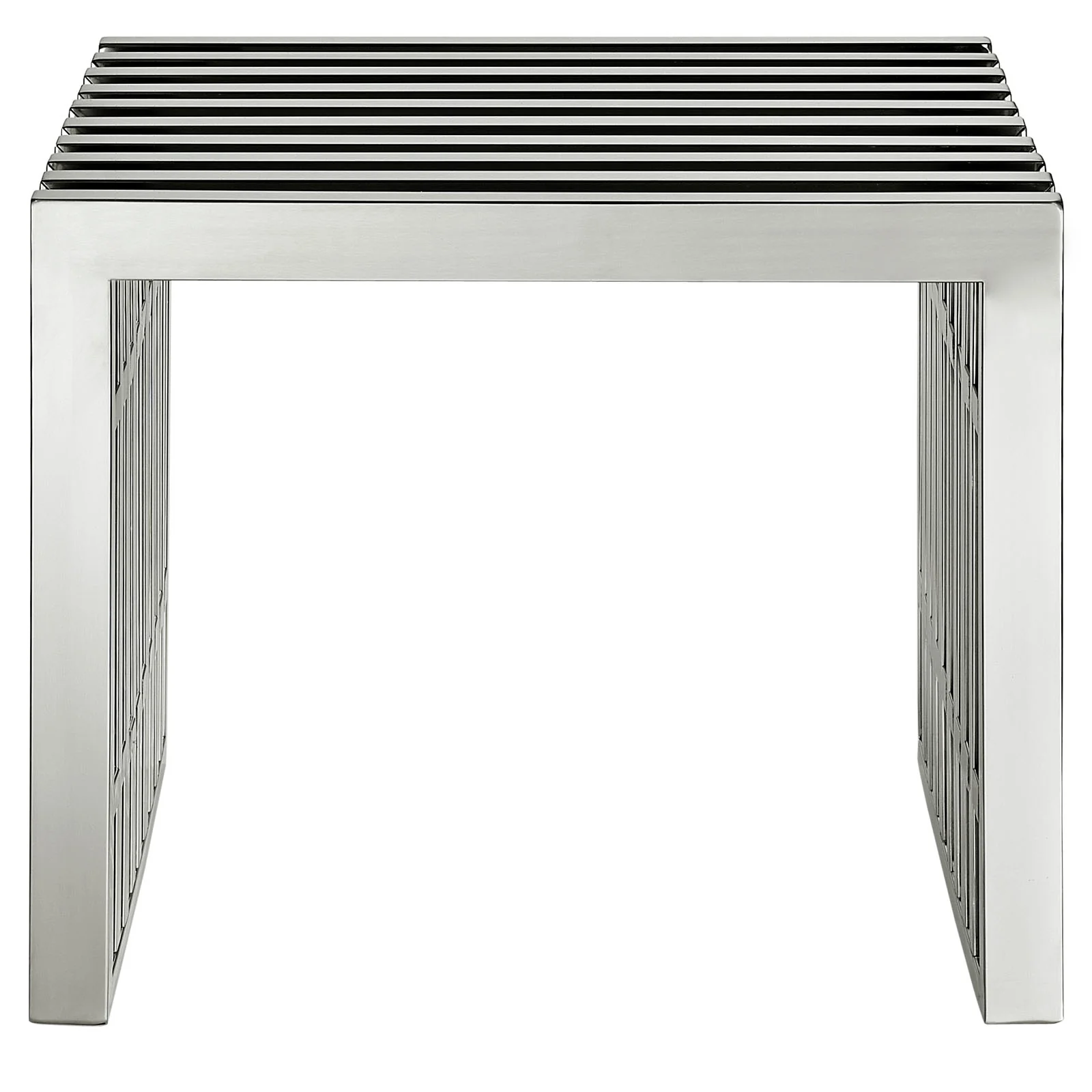 Gridiron Small Stainless Steel Bench By Modway - EEI-569 - Image 3