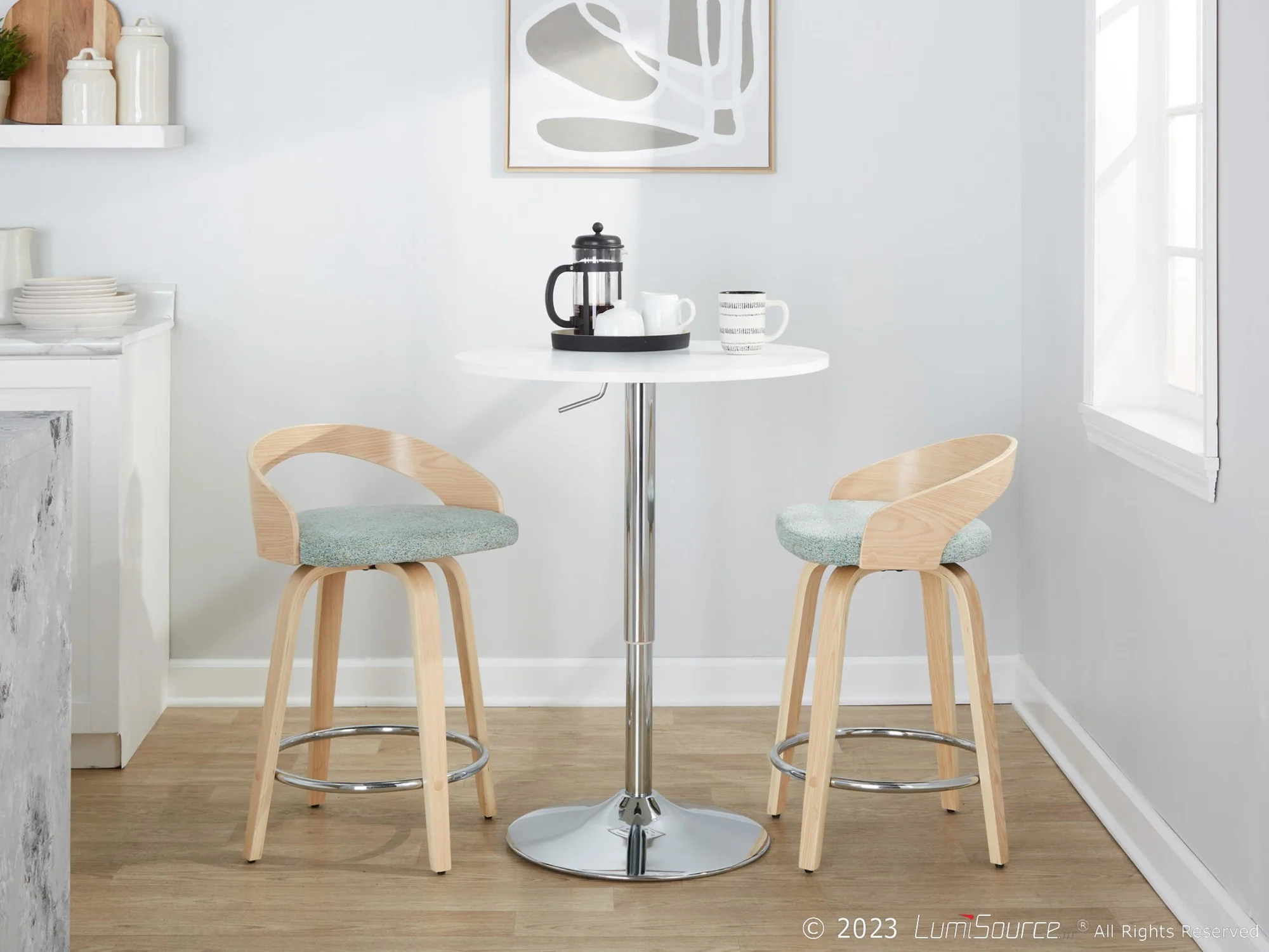 Grotto 24" Fixed-Height Counter Stool - Set of 2 By LumiSource - B24-GROTTOFB-GRTZR2 NANALGN2 - Image 3