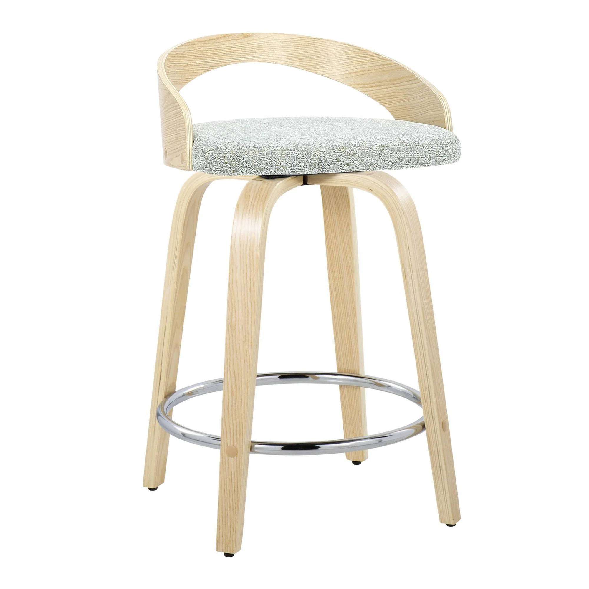 Grotto 24" Fixed-Height Counter Stool - Set of 2 By LumiSource - B24-GROTTOFB-GRTZR2 NANALGN2 - Image 6