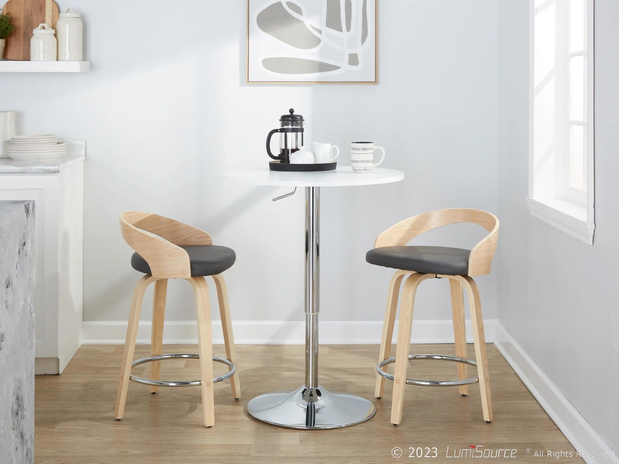 Grotto 24" Fixed-Height Counter Stool - Set of 2 By LumiSource - B24-GROTTOPU-GRTZR2 NANABN2 - Image 10