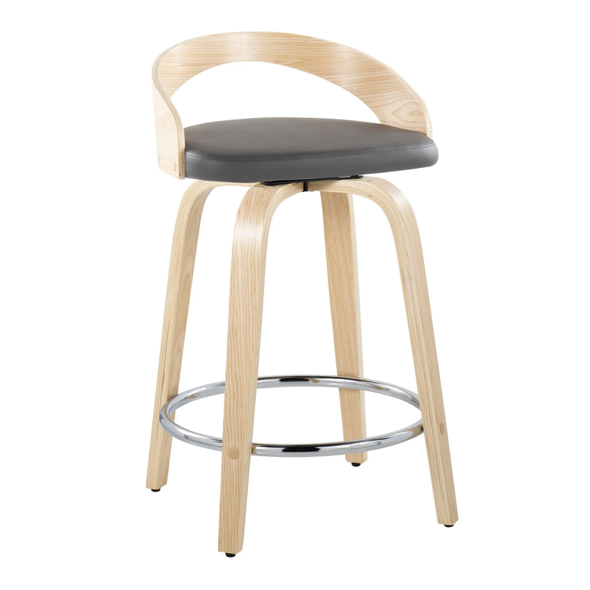 Grotto 24" Fixed-Height Counter Stool - Set of 2 By LumiSource - B24-GROTTOPU-GRTZR2 NANABN2 - Image 12