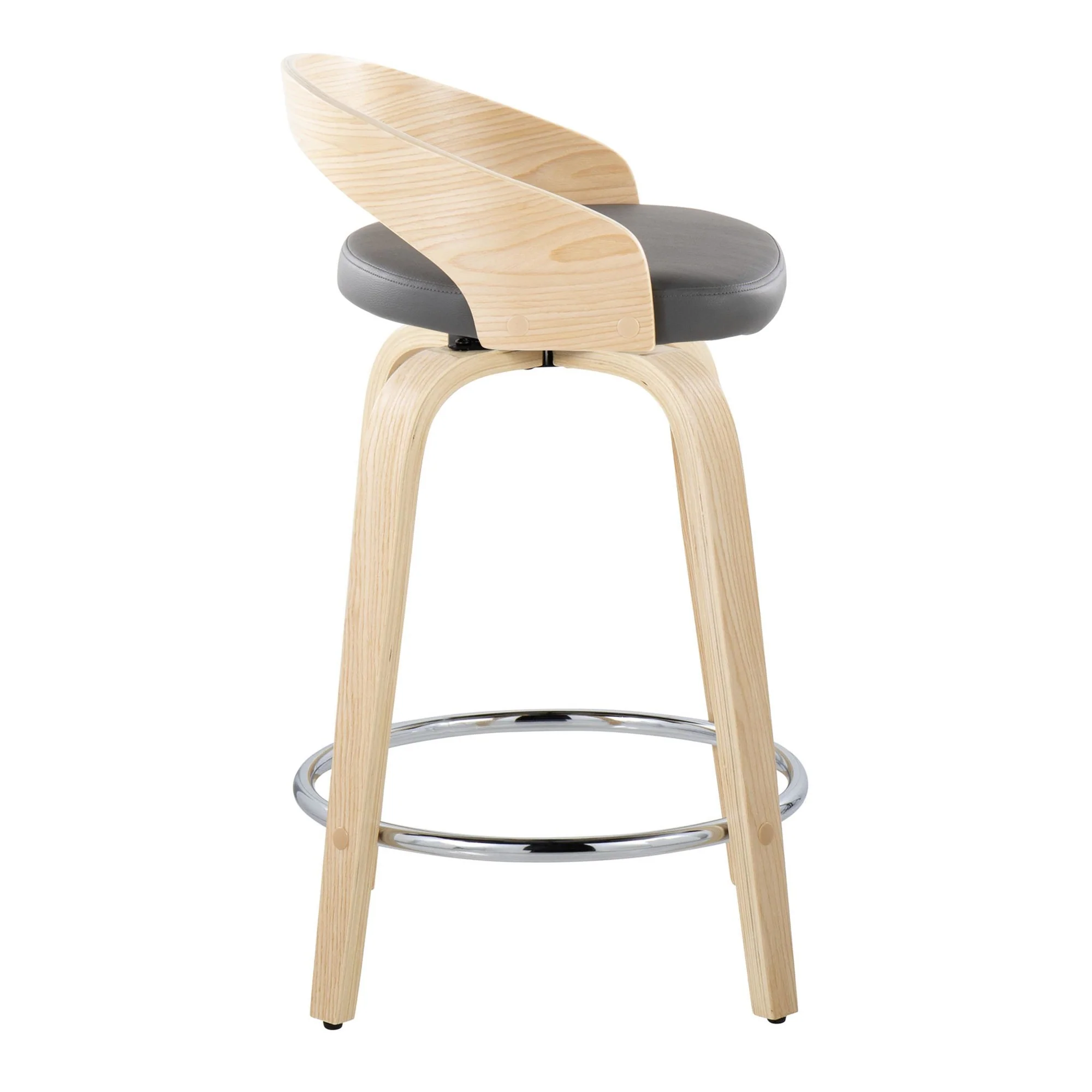 Grotto 24" Fixed-Height Counter Stool - Set of 2 By LumiSource - B24-GROTTOPU-GRTZR2 NANABN2 - Image 13