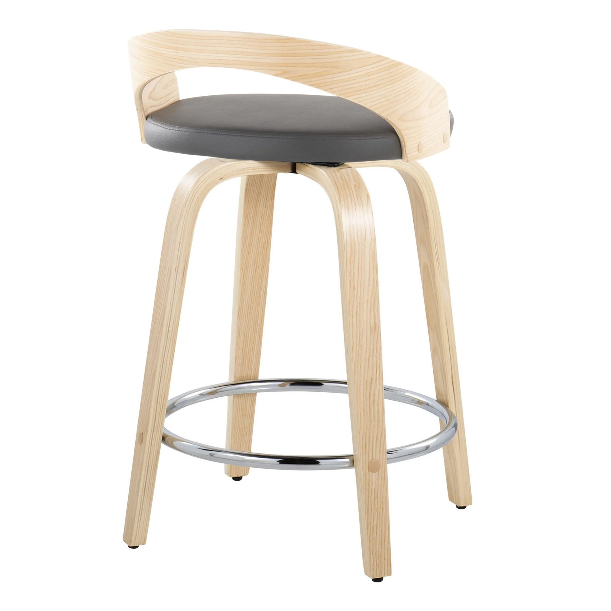 Grotto 24" Fixed-Height Counter Stool - Set of 2 By LumiSource - B24-GROTTOPU-GRTZR2 NANABN2 - Image 14