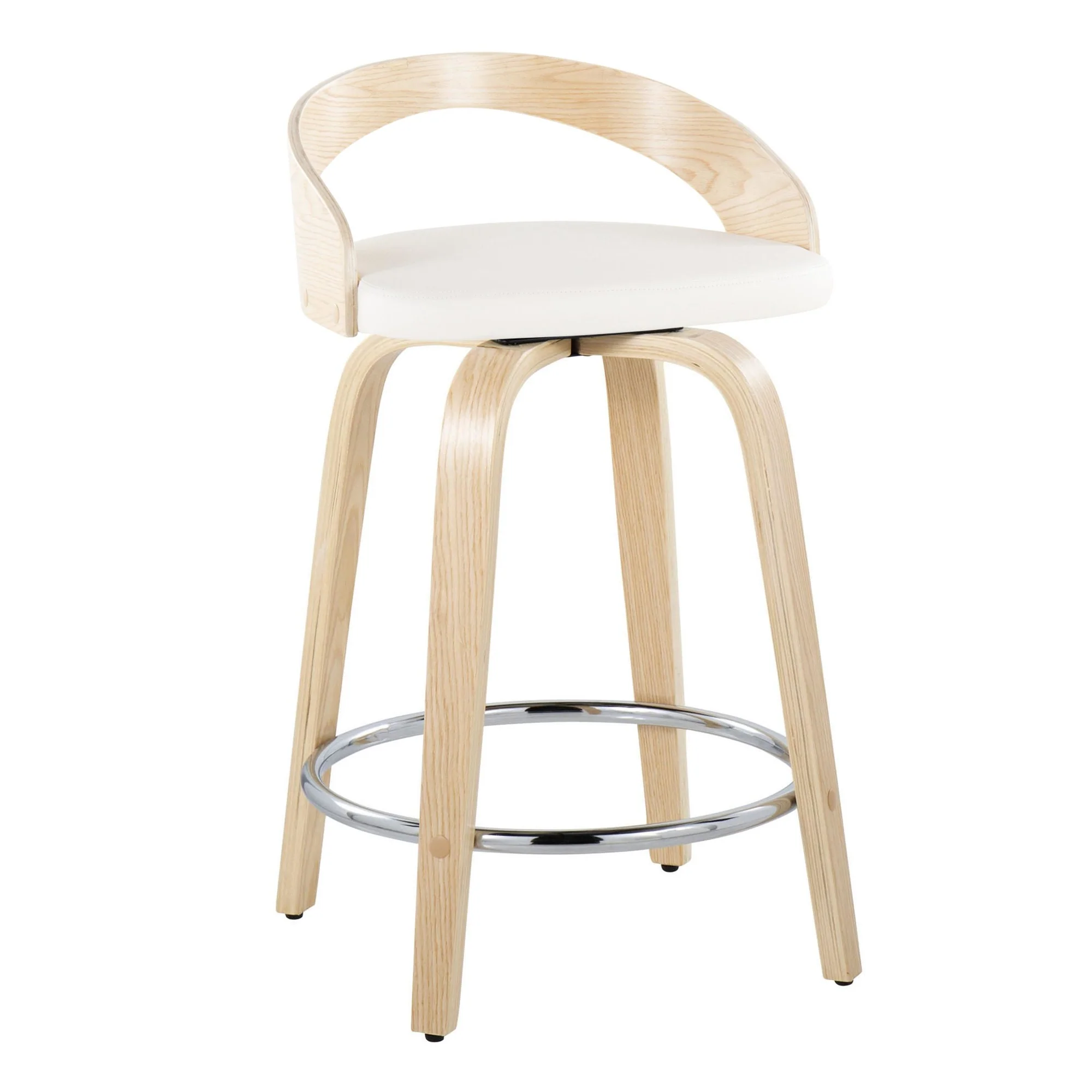 Grotto 24" Fixed-Height Counter Stool - Set of 2 By LumiSource - B24-GROTTOPU-GRTZR2 NANABN2 - Image 23