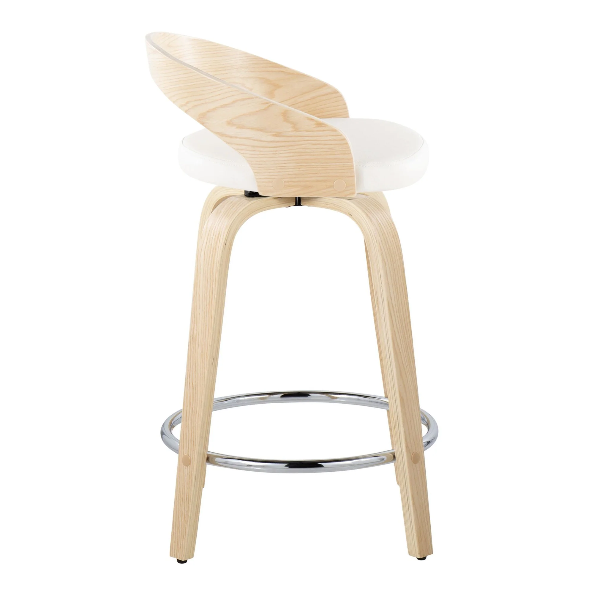 Grotto 24" Fixed-Height Counter Stool - Set of 2 By LumiSource - B24-GROTTOPU-GRTZR2 NANABN2 - Image 24
