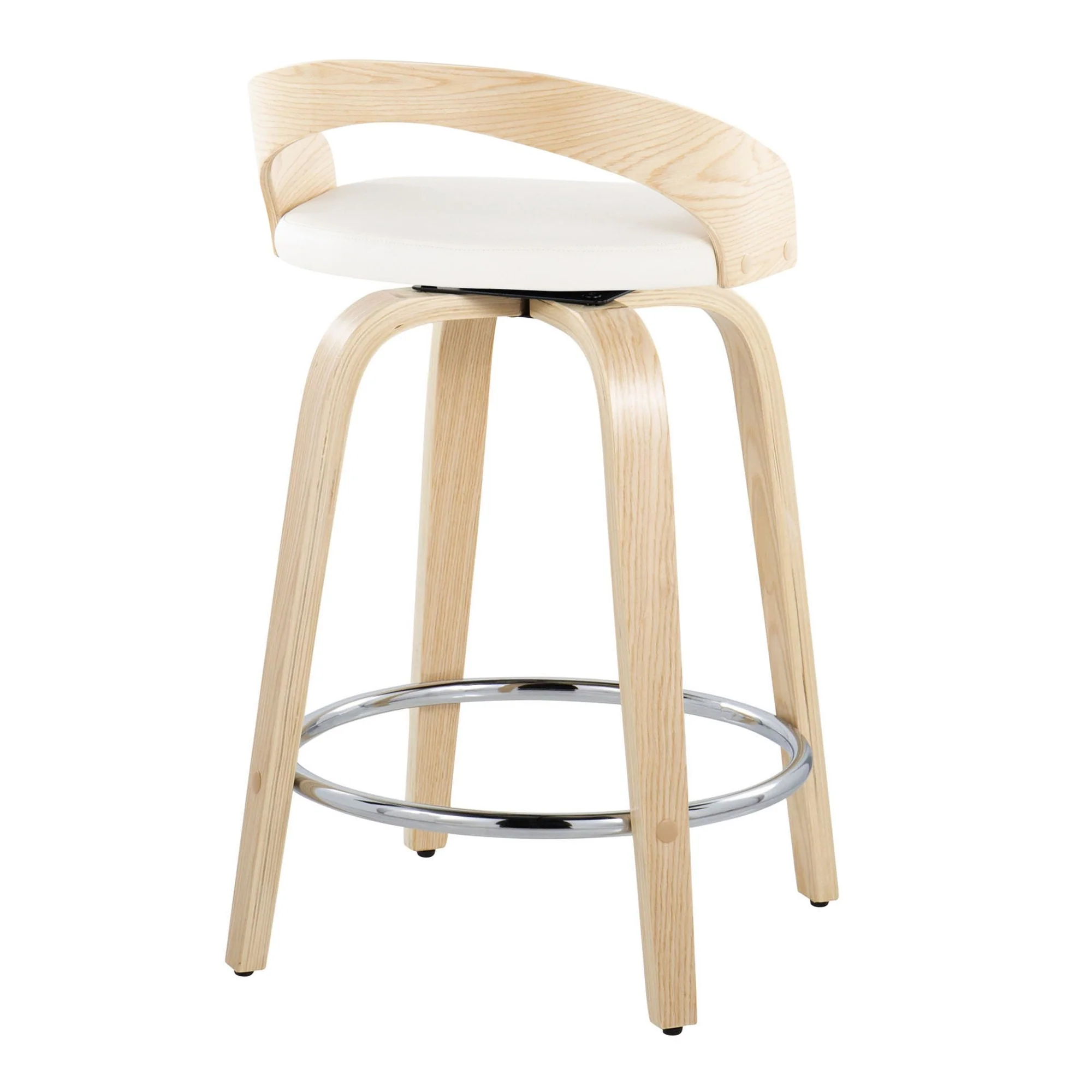 Grotto 24" Fixed-Height Counter Stool - Set of 2 By LumiSource - B24-GROTTOPU-GRTZR2 NANABN2 - Image 25