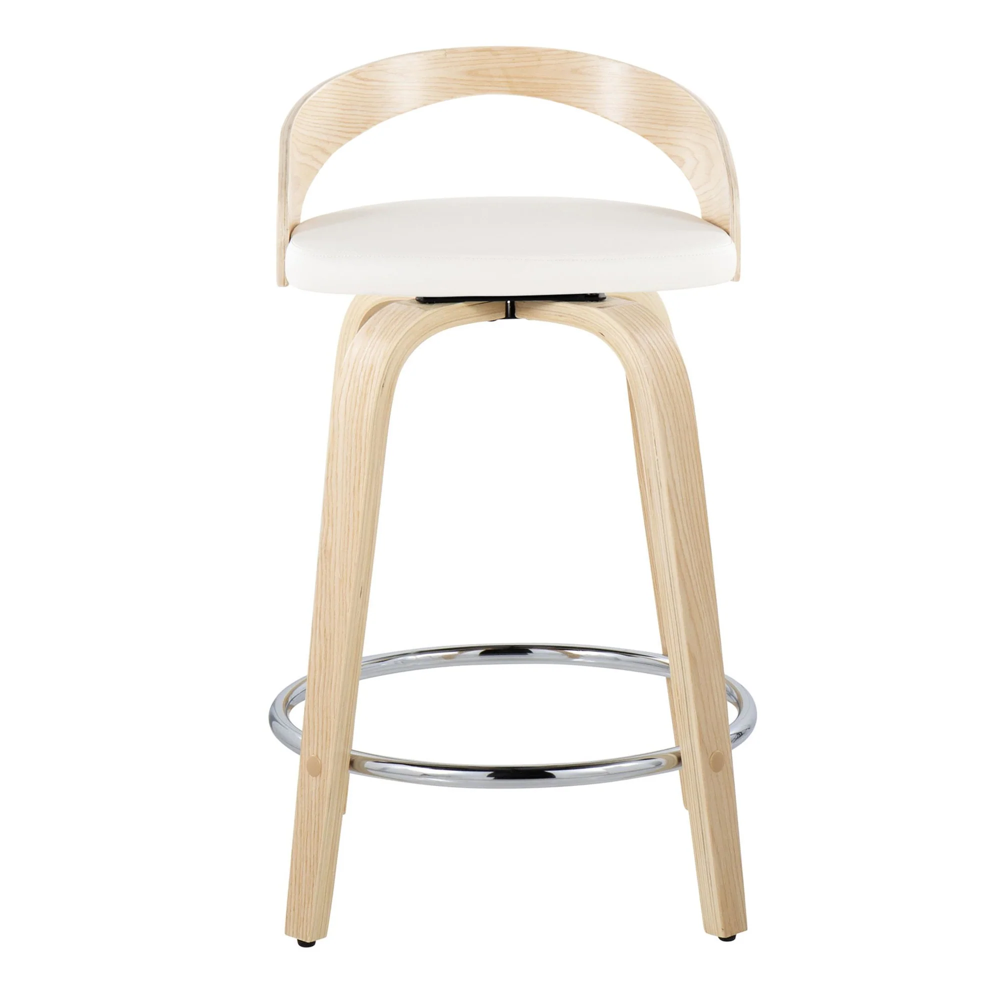 Grotto 24" Fixed-Height Counter Stool - Set of 2 By LumiSource - B24-GROTTOPU-GRTZR2 NANABN2 - Image 26