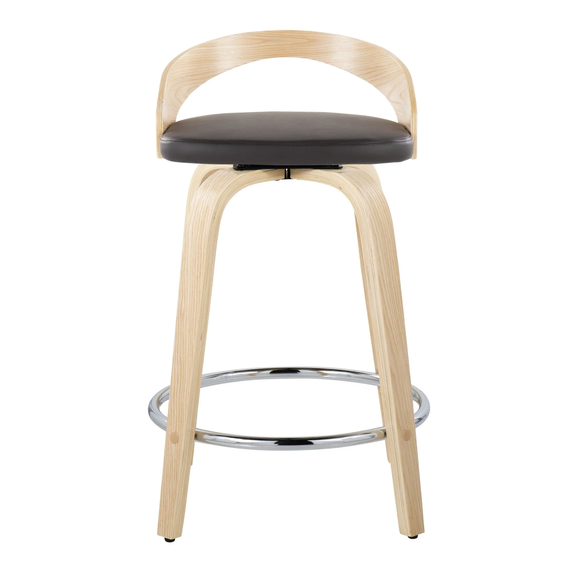 Grotto 24" Fixed-Height Counter Stool - Set of 2 By LumiSource - B24-GROTTOPU-GRTZR2 NANABN2 - Image 5