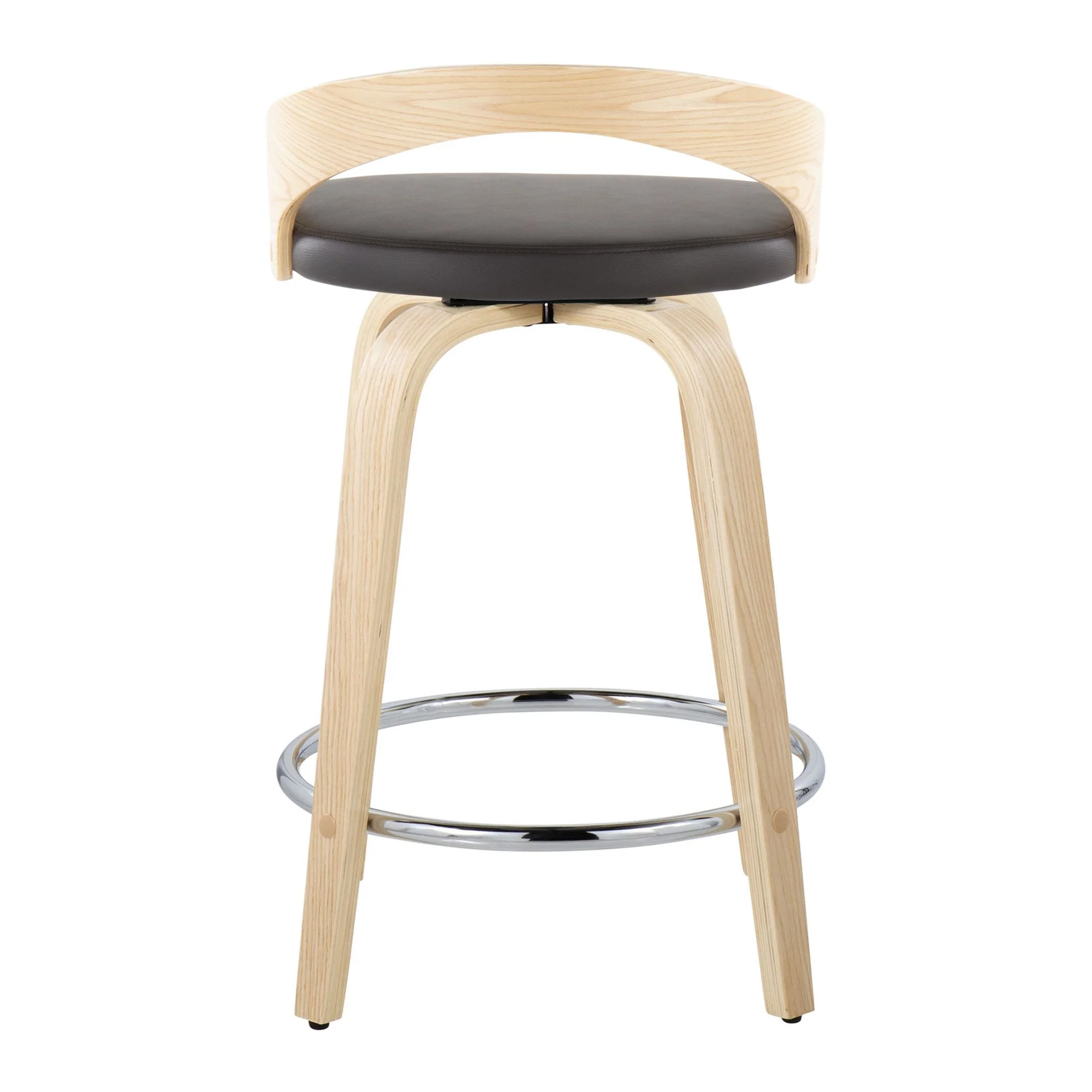 Grotto 24" Fixed-Height Counter Stool - Set of 2 By LumiSource - B24-GROTTOPU-GRTZR2 NANABN2 - Image 6