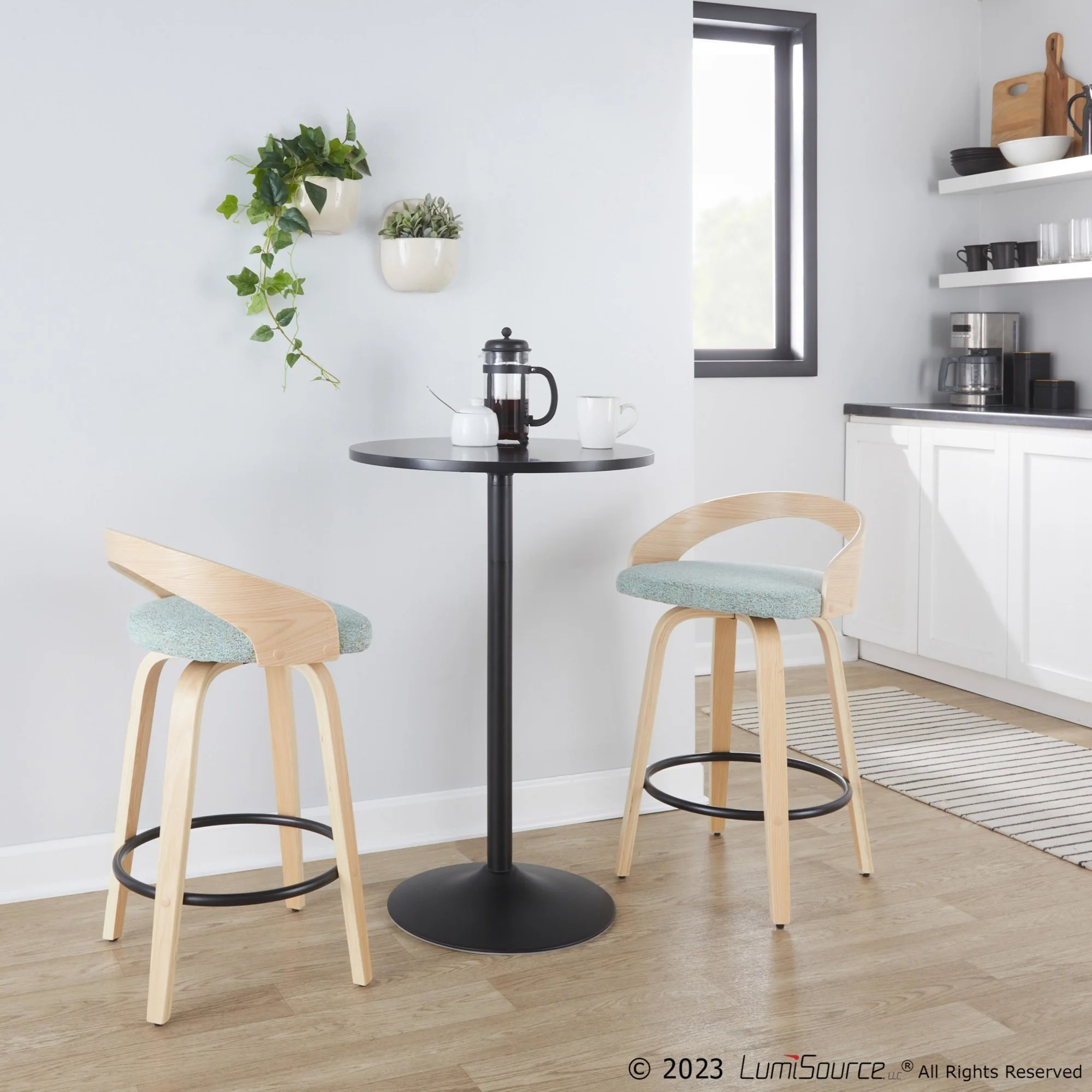 Grotto 26" Fixed-Height Counter Stool - Set of 2 By LumiSource - B26-GROTTO-GRTZQ2 NANAGN2 - Image 2