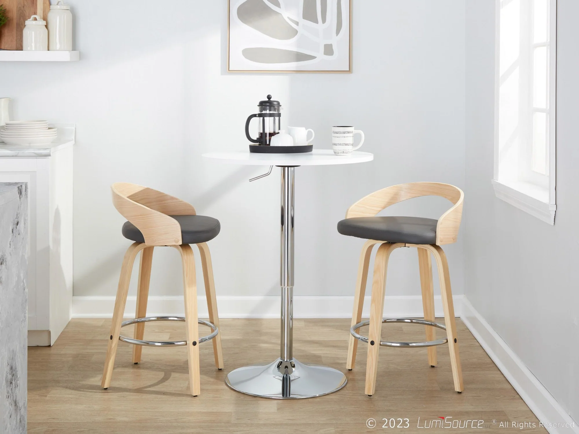 Grotto 26" Fixed-Height Counter Stool - Set of 2 By LumiSource - B26-GROTTOPU-GRTZR2 NANABN2 - Image 13