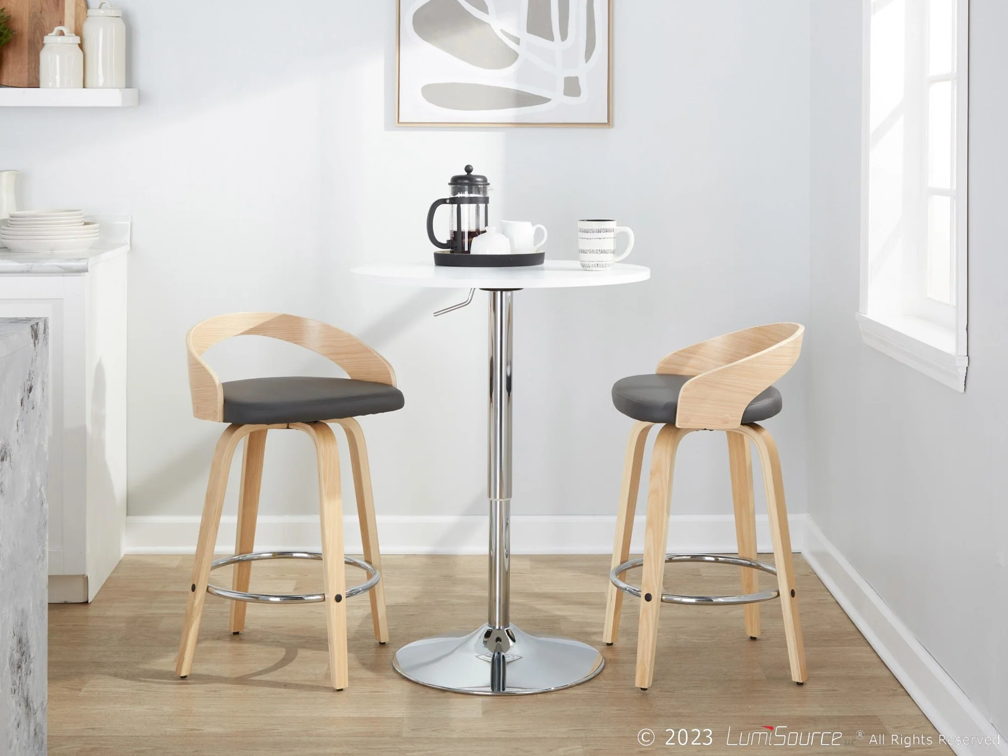 Grotto 26" Fixed-Height Counter Stool - Set of 2 By LumiSource - B26-GROTTOPU-GRTZR2 NANABN2 - Image 14