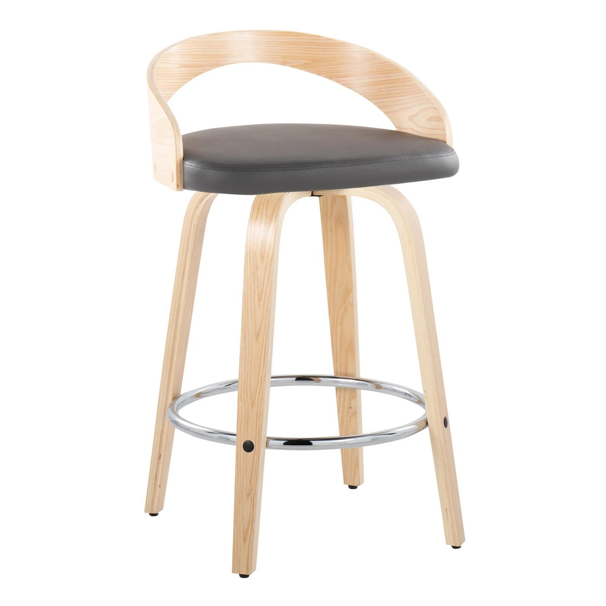 Grotto 26" Fixed-Height Counter Stool - Set of 2 By LumiSource - B26-GROTTOPU-GRTZR2 NANABN2 - Image 16
