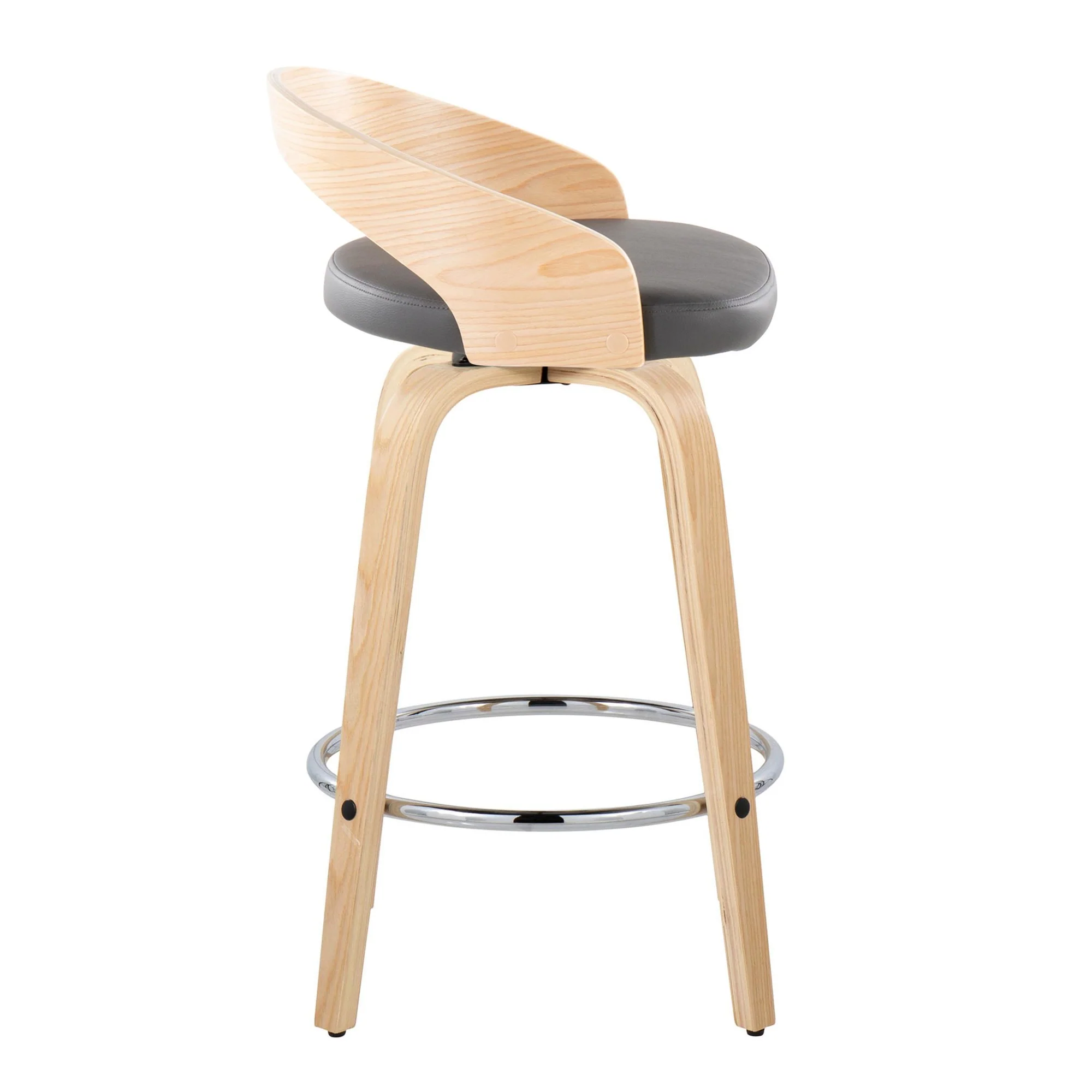 Grotto 26" Fixed-Height Counter Stool - Set of 2 By LumiSource - B26-GROTTOPU-GRTZR2 NANABN2 - Image 17