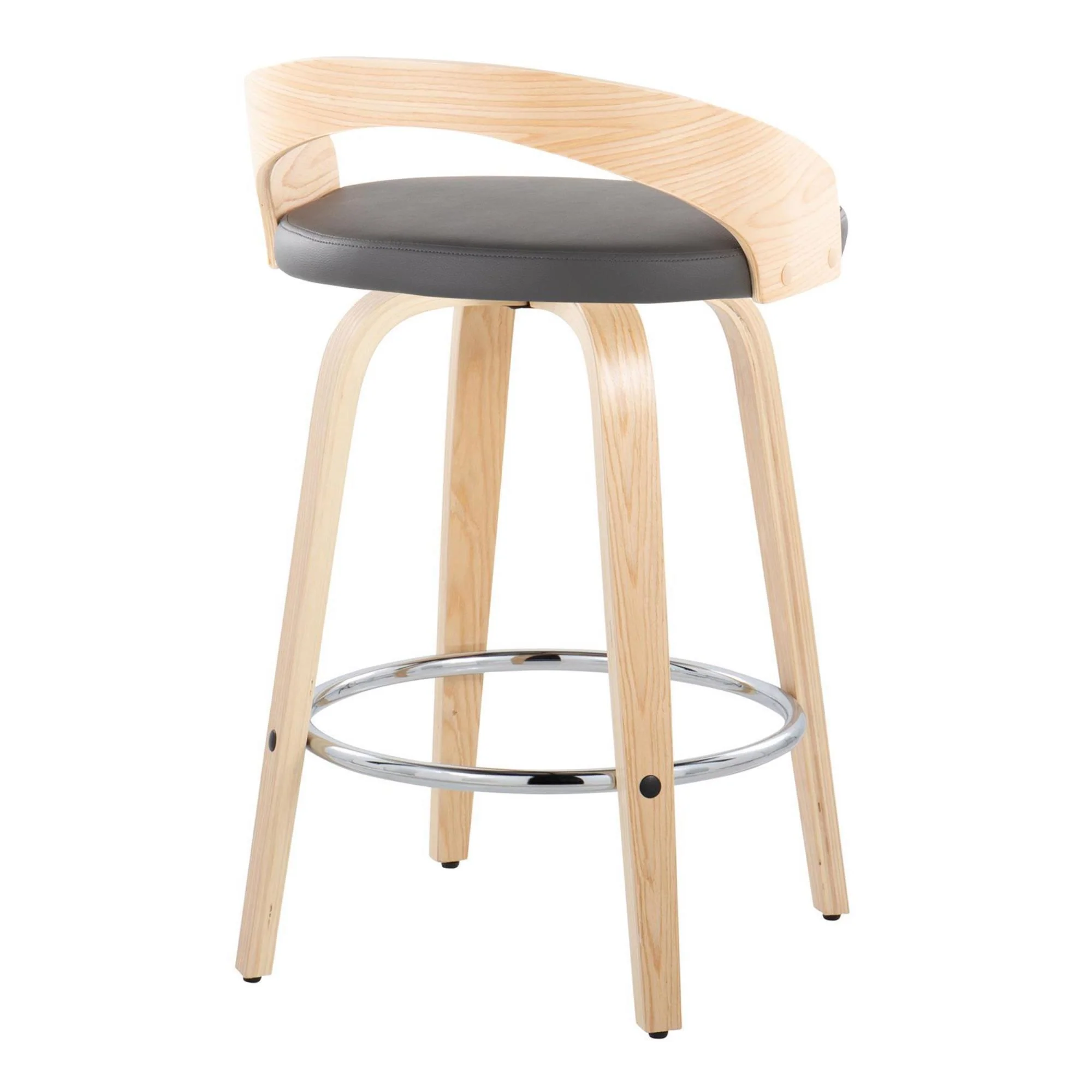 Grotto 26" Fixed-Height Counter Stool - Set of 2 By LumiSource - B26-GROTTOPU-GRTZR2 NANABN2 - Image 18