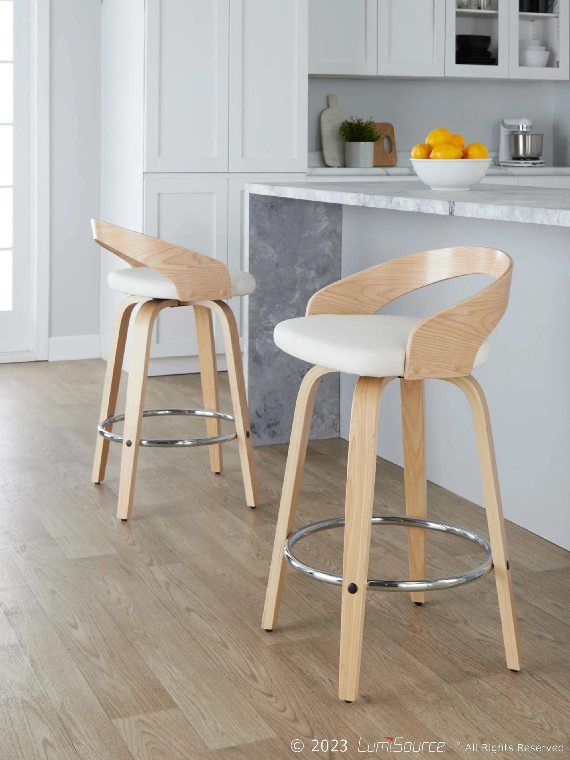 Grotto 26" Fixed-Height Counter Stool - Set of 2 By LumiSource - B26-GROTTOPU-GRTZR2 NANABN2 - Image 21
